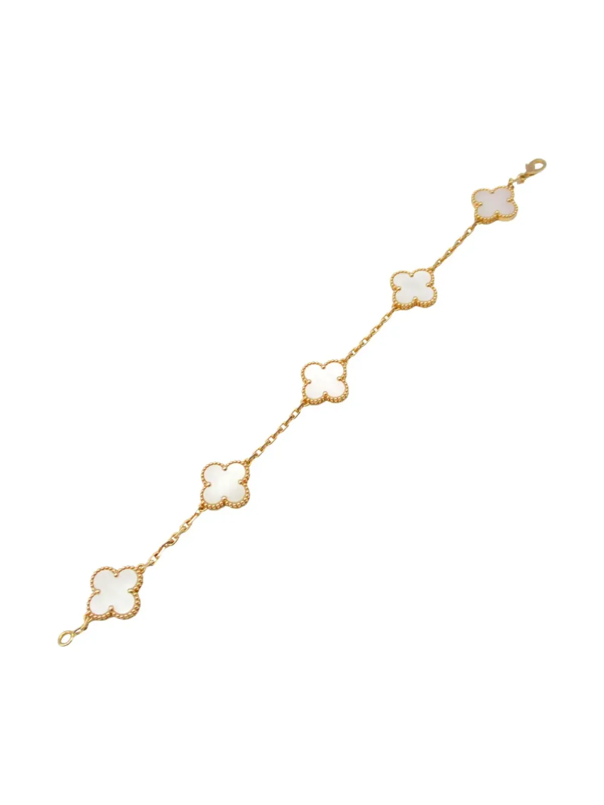 Van Cleef & Arpels Pre-Owned 2010s 18K rose gold semi-custom Alhambra Bless 5 motifs bracelet - Pink - 画像2