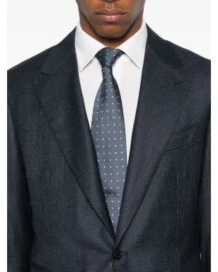 Canali チェック柄シングルブレストスーツ ブルー - サムネイル4