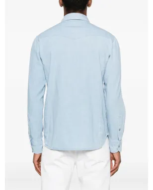 TOM FORD ダブルポケットデニムシャツ - ブルー - サムネイル4