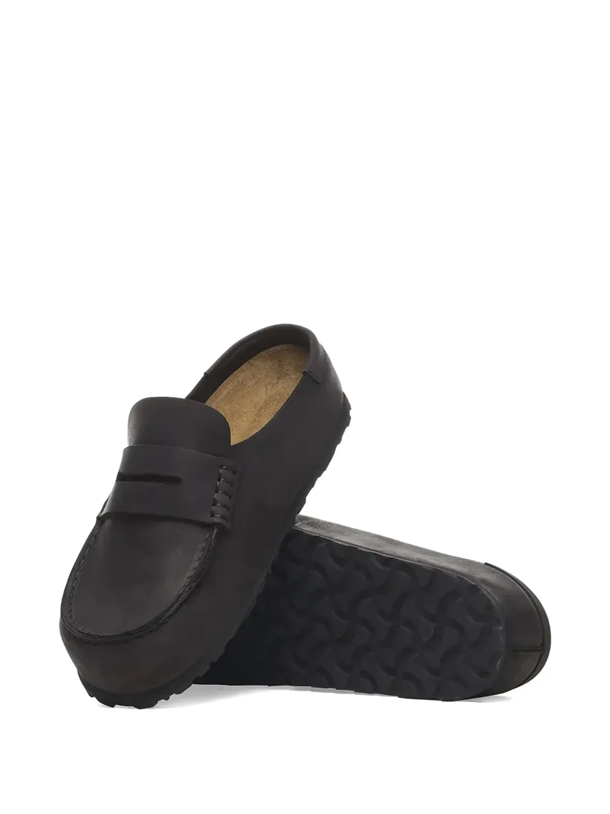 Birkenstock ペニーストラップ レザー・スライド - 画像3