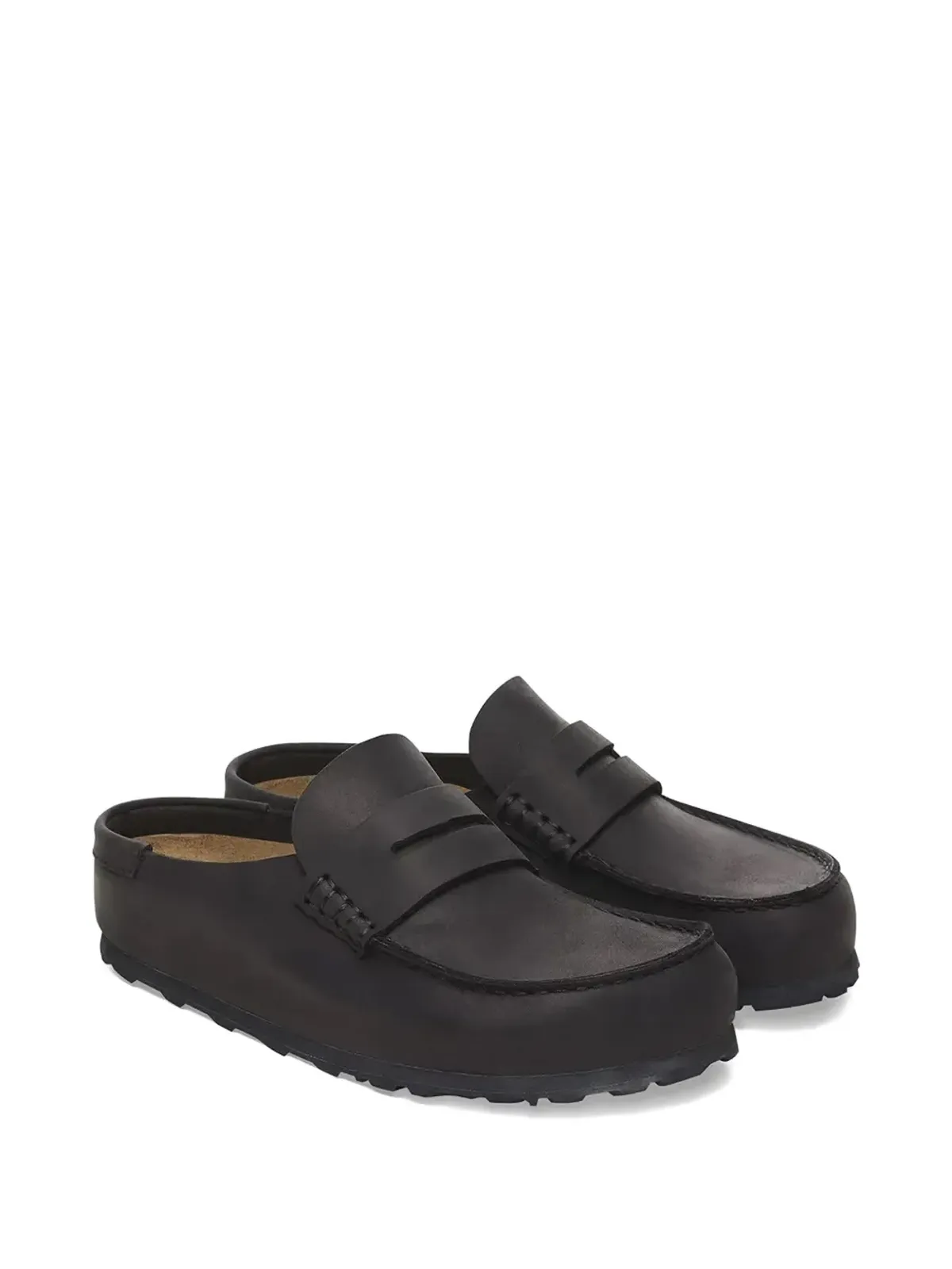 Birkenstock ペニーストラップ レザー・スライド - 画像4