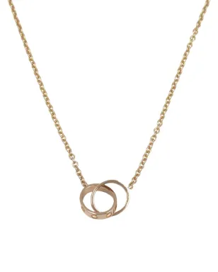Cartier 18K ローズゴールド インターロッキングサークル ネックレス - ピンク - サムネイル2