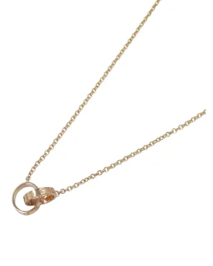 Cartier 18K ローズゴールド インターロッキングサークル ネックレス - ピンク - サムネイル3