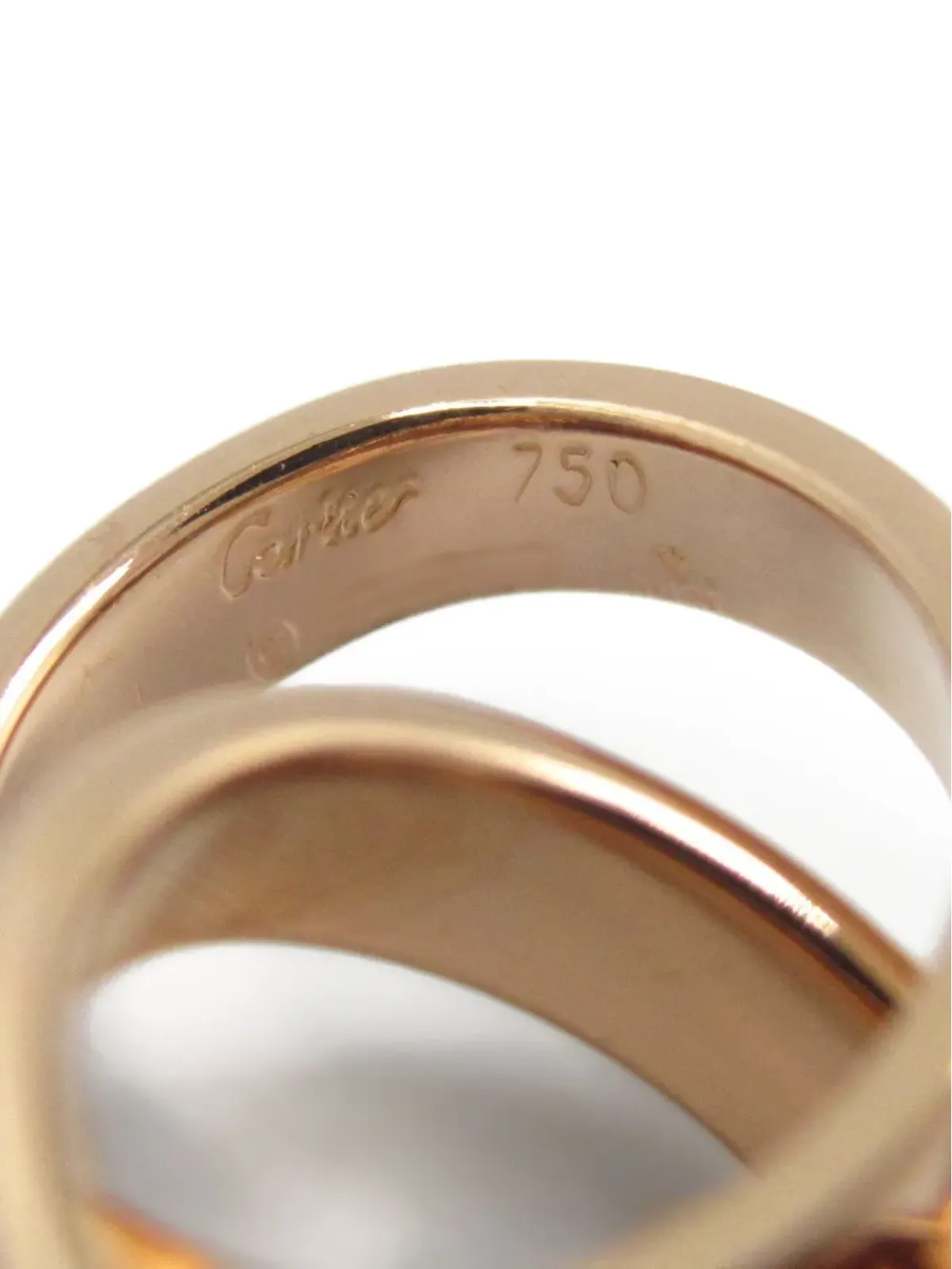 Cartier 18K ローズゴールド インターロッキングサークル ネックレス - ピンク - 画像4