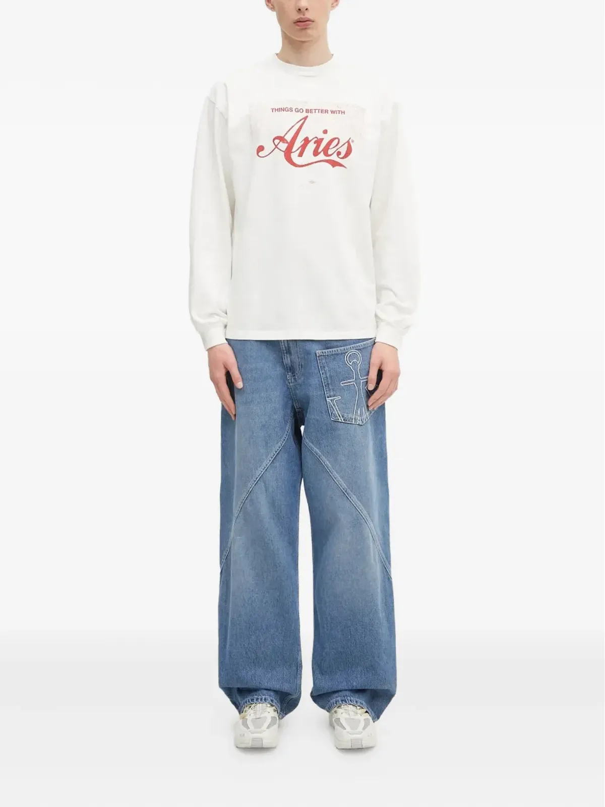Aries ロングスリーブ ロゴプリント スウェットシャツ - 画像2