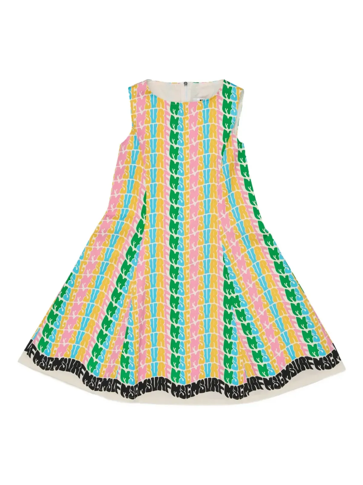 MSGM Kids ロゴプリント ノースリーブ ドレス - 画像1