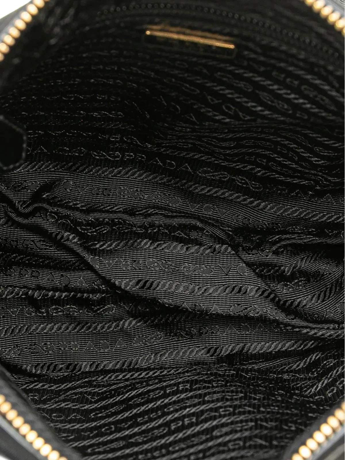 Prada Pre-Owned ビテロ トリムド テッソート ジップトップ クロスボディバッグ - 画像5