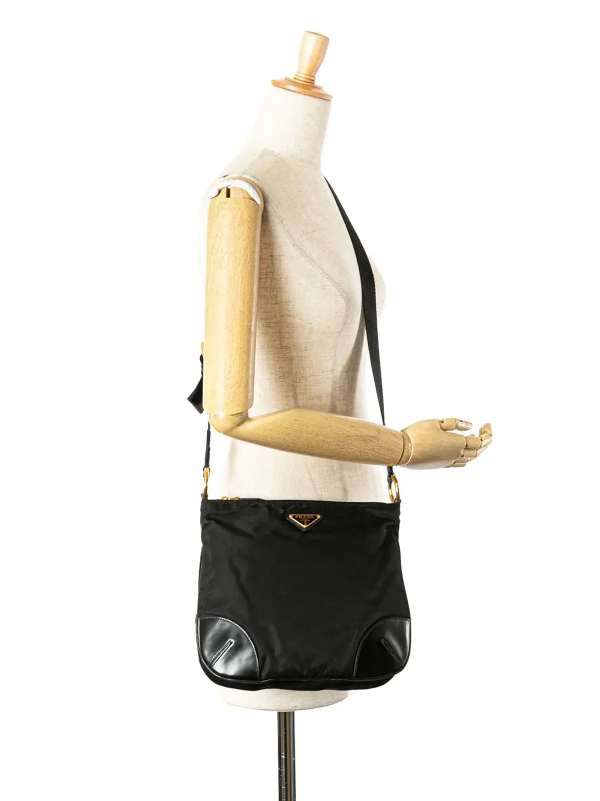 Prada Pre-Owned ビテロ トリムド テッソート ジップトップ クロスボディバッグ - 画像2