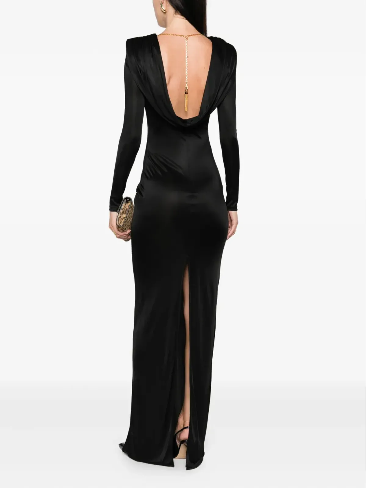 Elisabetta Franchi ロングスリーブマキシドレス - 画像2