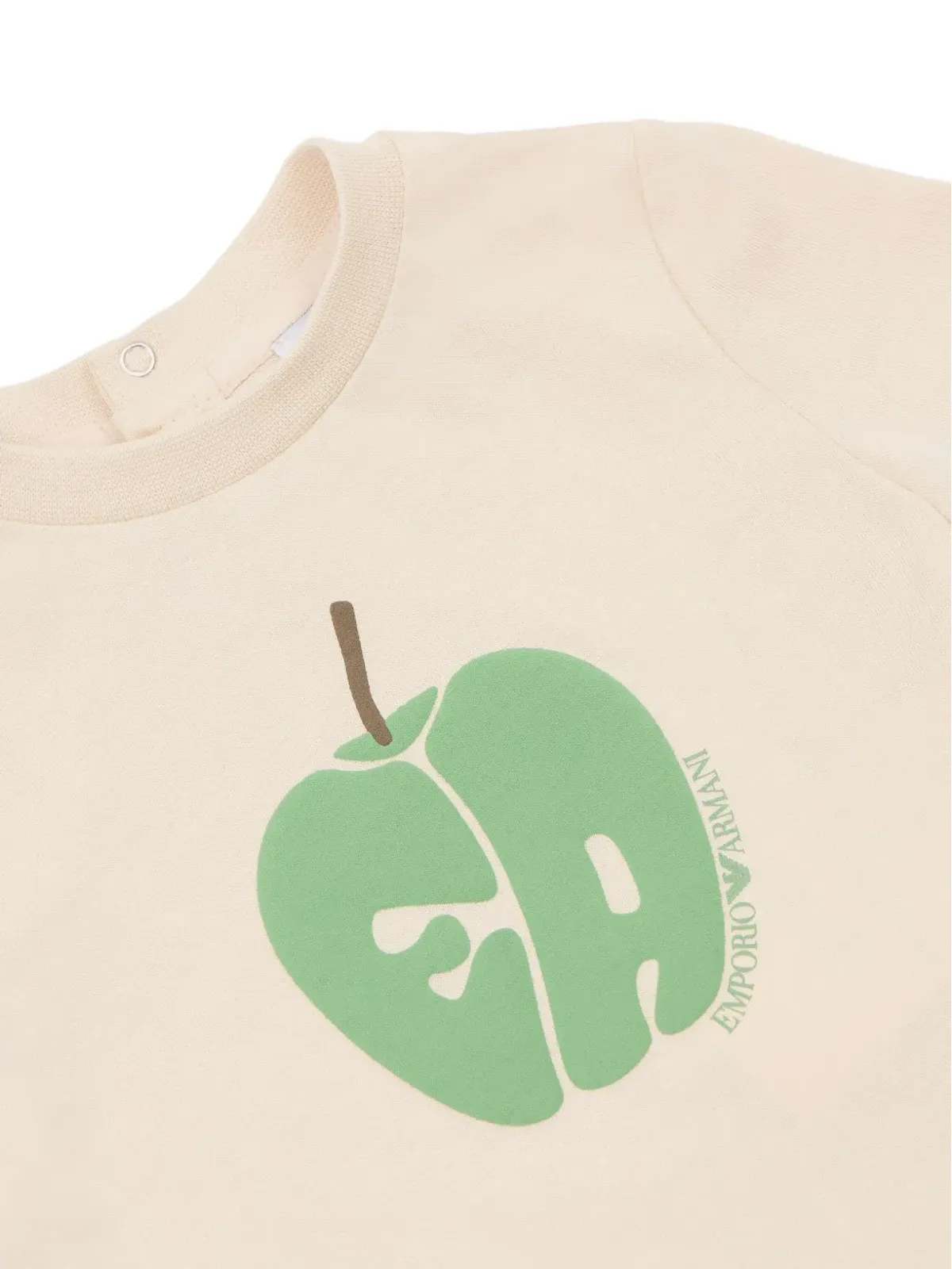 Emporio Armani Kids apple-print T-shirt - Neutrals - 画像3