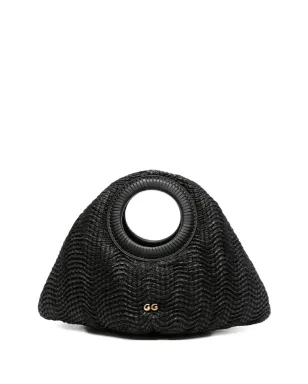 Cult Gaia Thais wave-textured top-handle tote bag - Black - サムネイル1