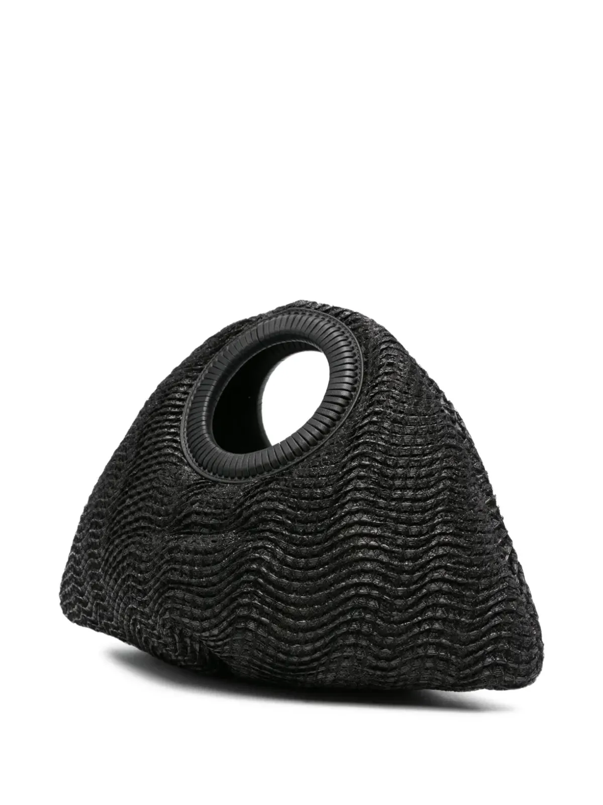 Cult Gaia Thais wave-textured top-handle tote bag - Black - 画像3