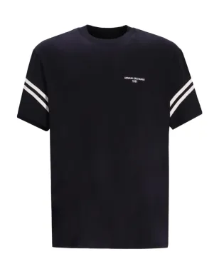 Armani Exchange 袖ストライプ コットン Tシャツ - サムネイル1