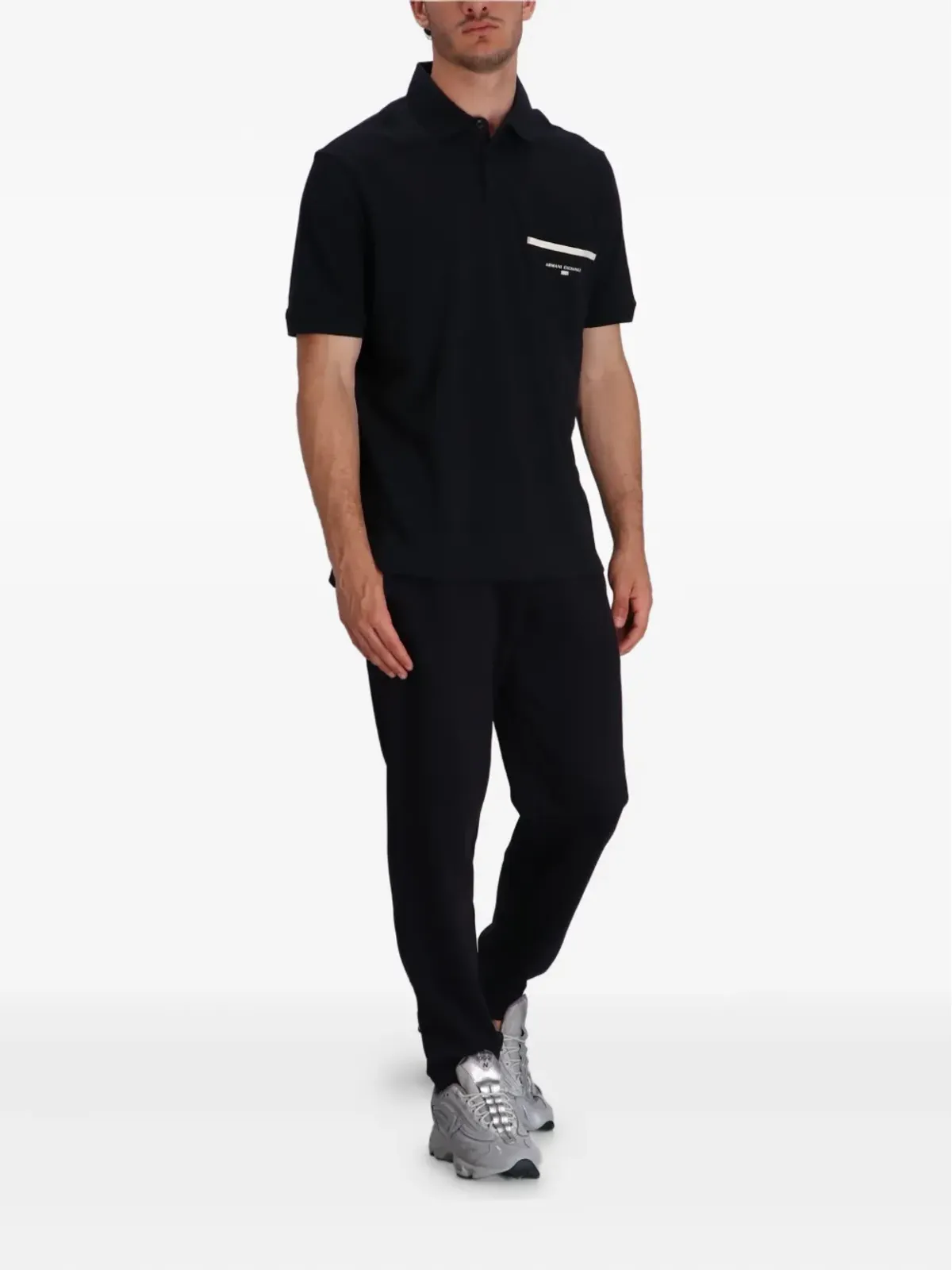Armani Exchange ポケットディテール ポロシャツ - ブラック - 画像2