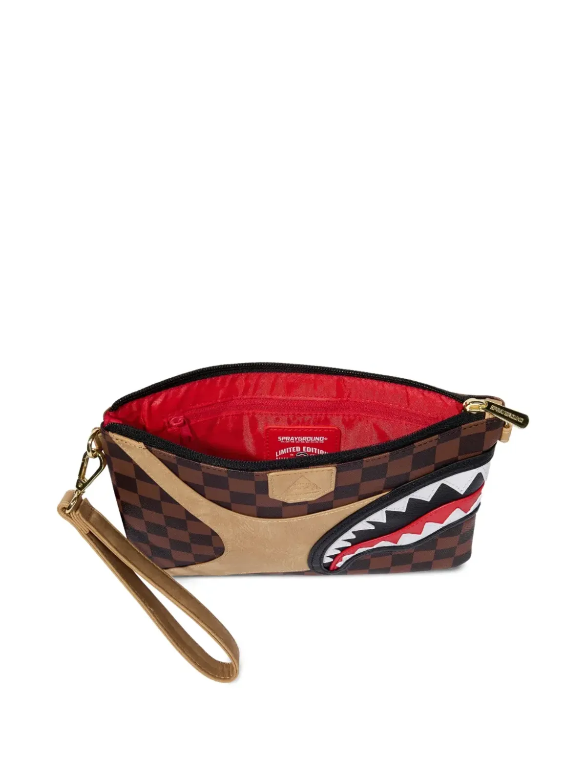 Sprayground Hennyville シャークチェック柄クラッチバッグ - 画像3