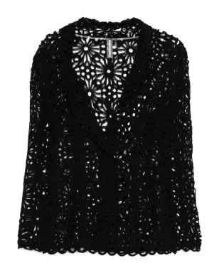 Norma Kamali 花柄モチーフのシングルブレストジャケット - Black - サムネイル1