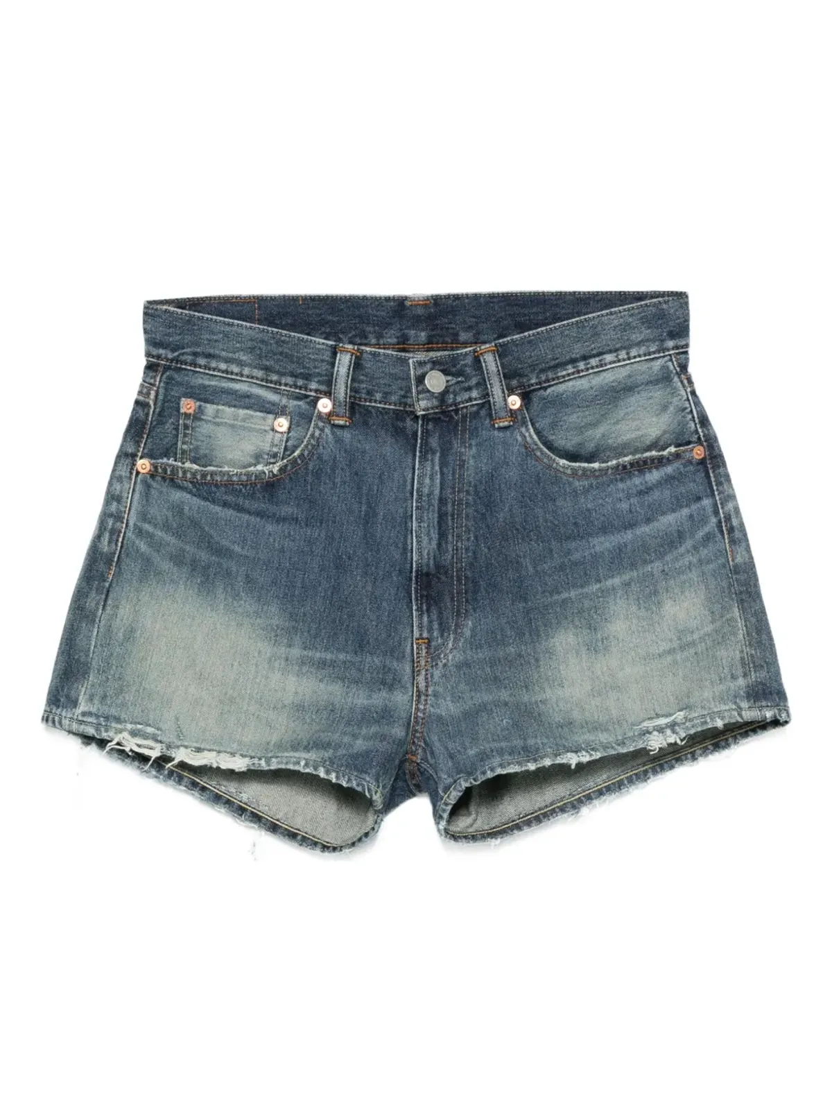 Denimist ヘイズリー フリンジ加工デニムショーツ - ブルー - 画像1
