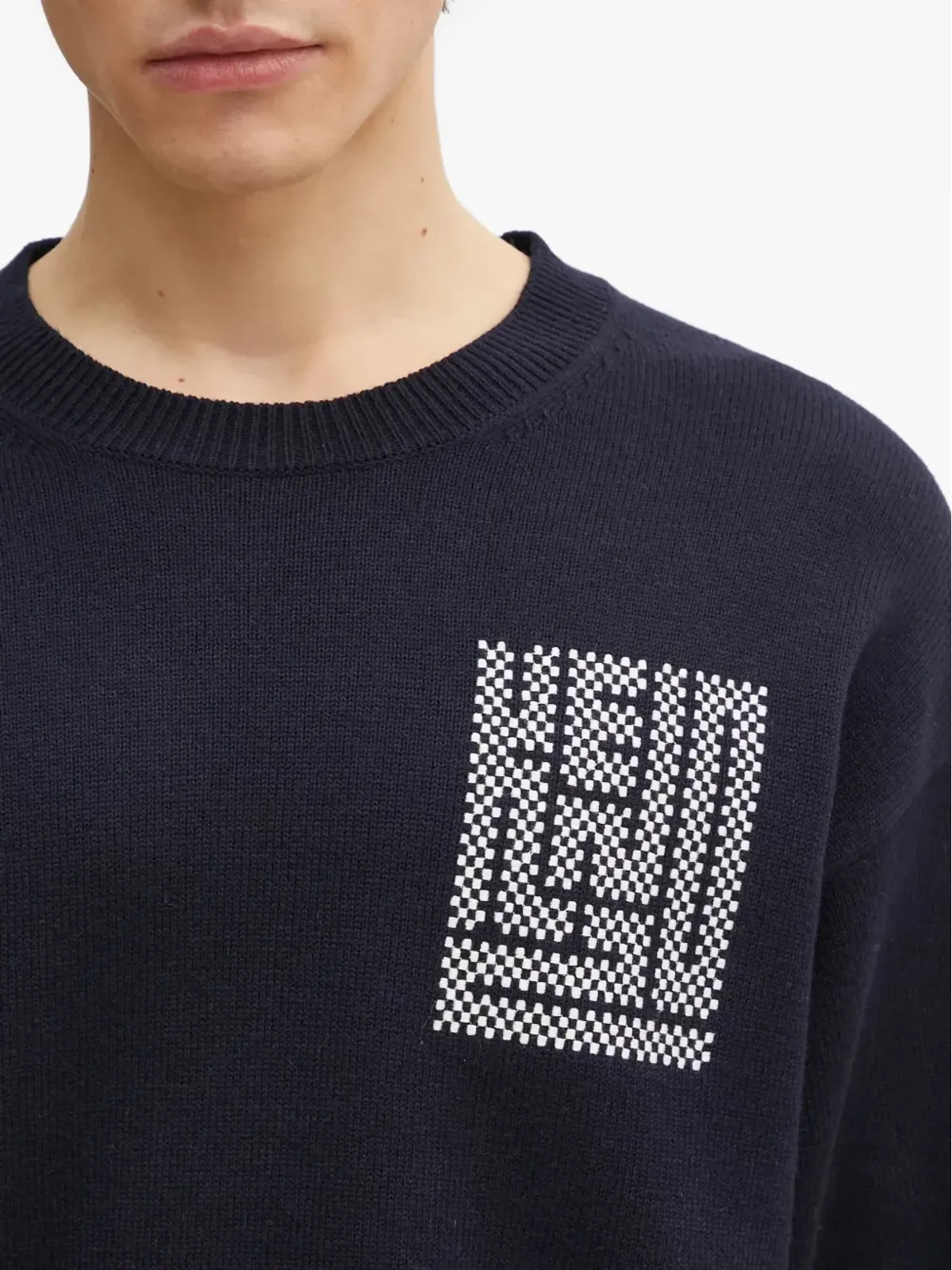 Kenzo カモン インターシャ ロゴ セーター - 画像5