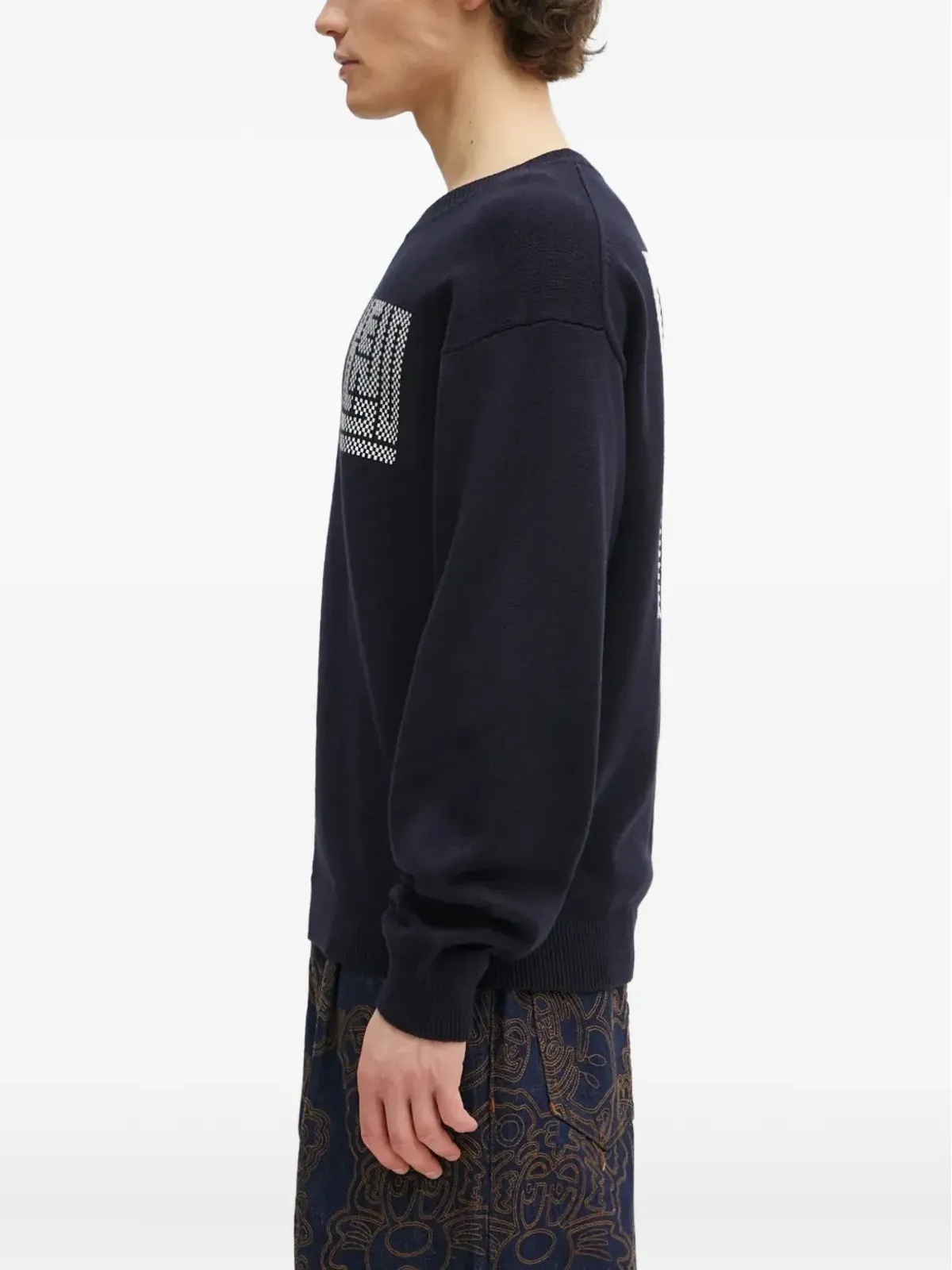 Kenzo カモン インターシャ ロゴ セーター - 画像3