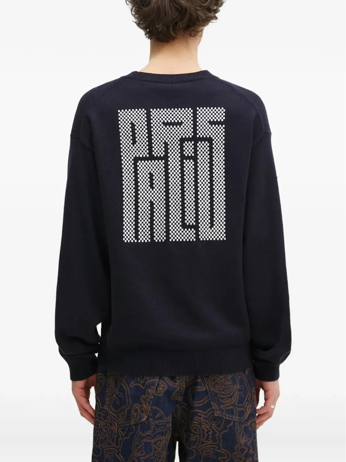Kenzo カモン インターシャ ロゴ セーター - 画像4