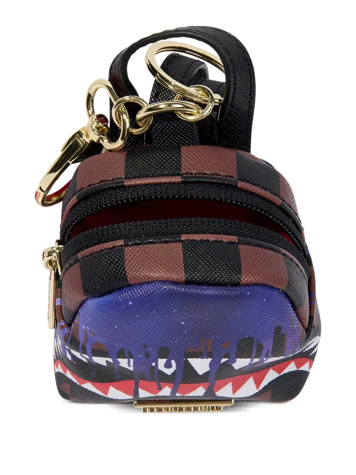 Sprayground チェックシャーク・キーホルダー（ブラウン） - 画像4