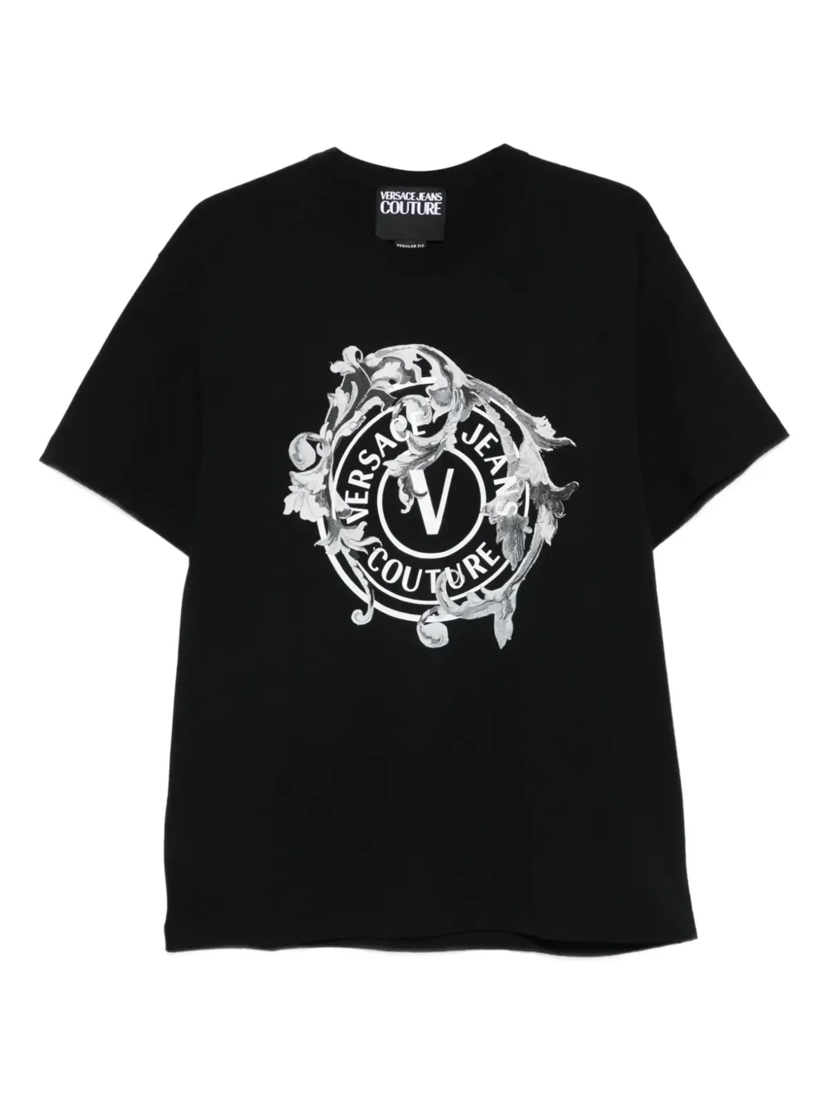 Versace Jeans Couture Porcelain Barocco-print コットンTシャツ - ブラック - 画像1