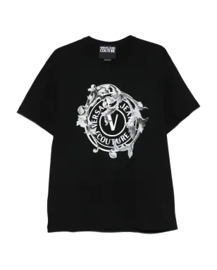 Versace Jeans Couture Porcelain Barocco-print コットンTシャツ - ブラック - サムネイル1