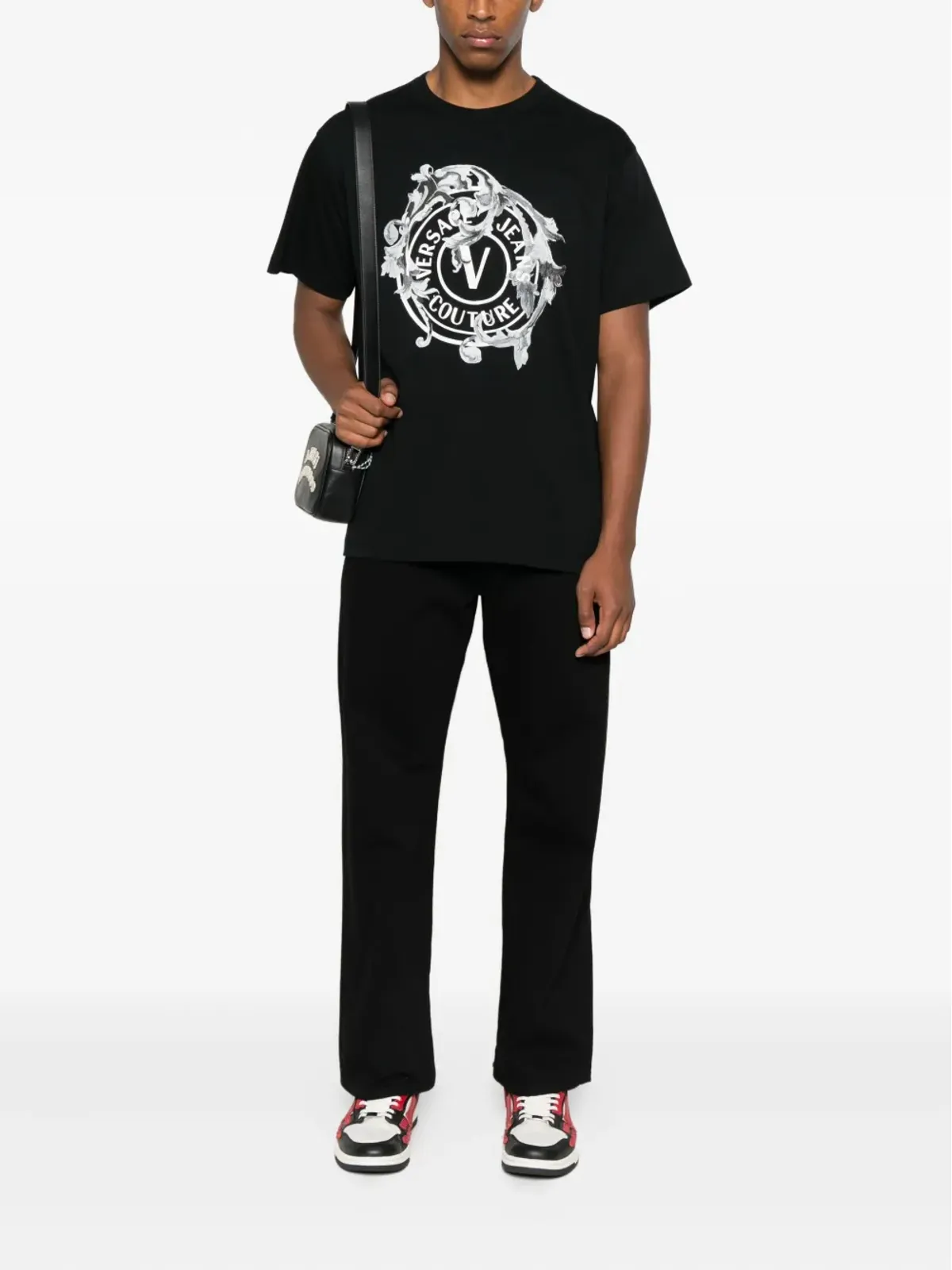 Versace Jeans Couture Porcelain Barocco-print コットンTシャツ - ブラック - 画像2