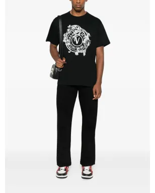 Versace Jeans Couture Porcelain Barocco-print コットンTシャツ - ブラック - サムネイル2