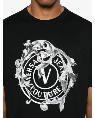 Versace Jeans Couture Porcelain Barocco-print コットンTシャツ - ブラック - サムネイル4
