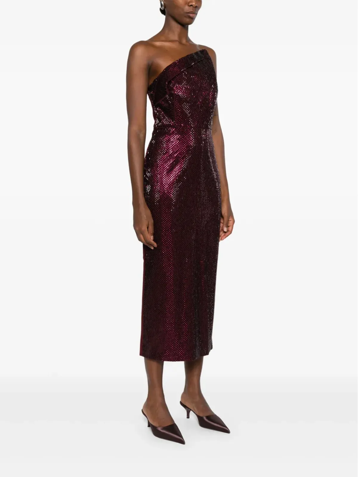 Roland Mouret スパンコール付きワンショルダードレス - 画像3