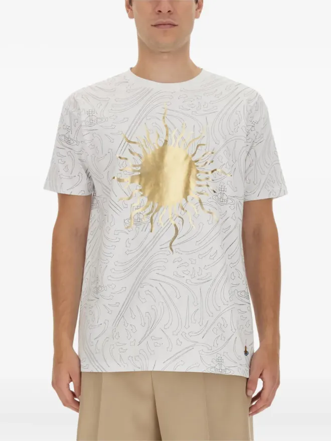 Vivienne Westwood Vivienne Westwood 太陽モチーフプリント Tシャツ - Whiteの商品画像