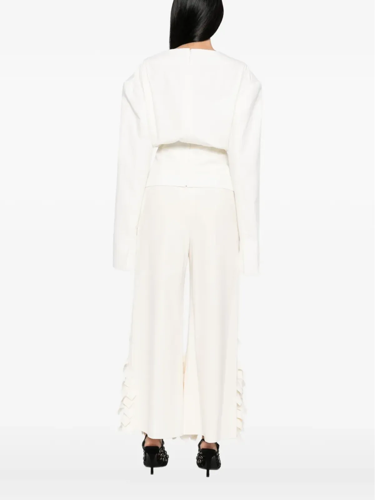 A.W.A.K.E. Mode コットン ブラウス - White - 画像4