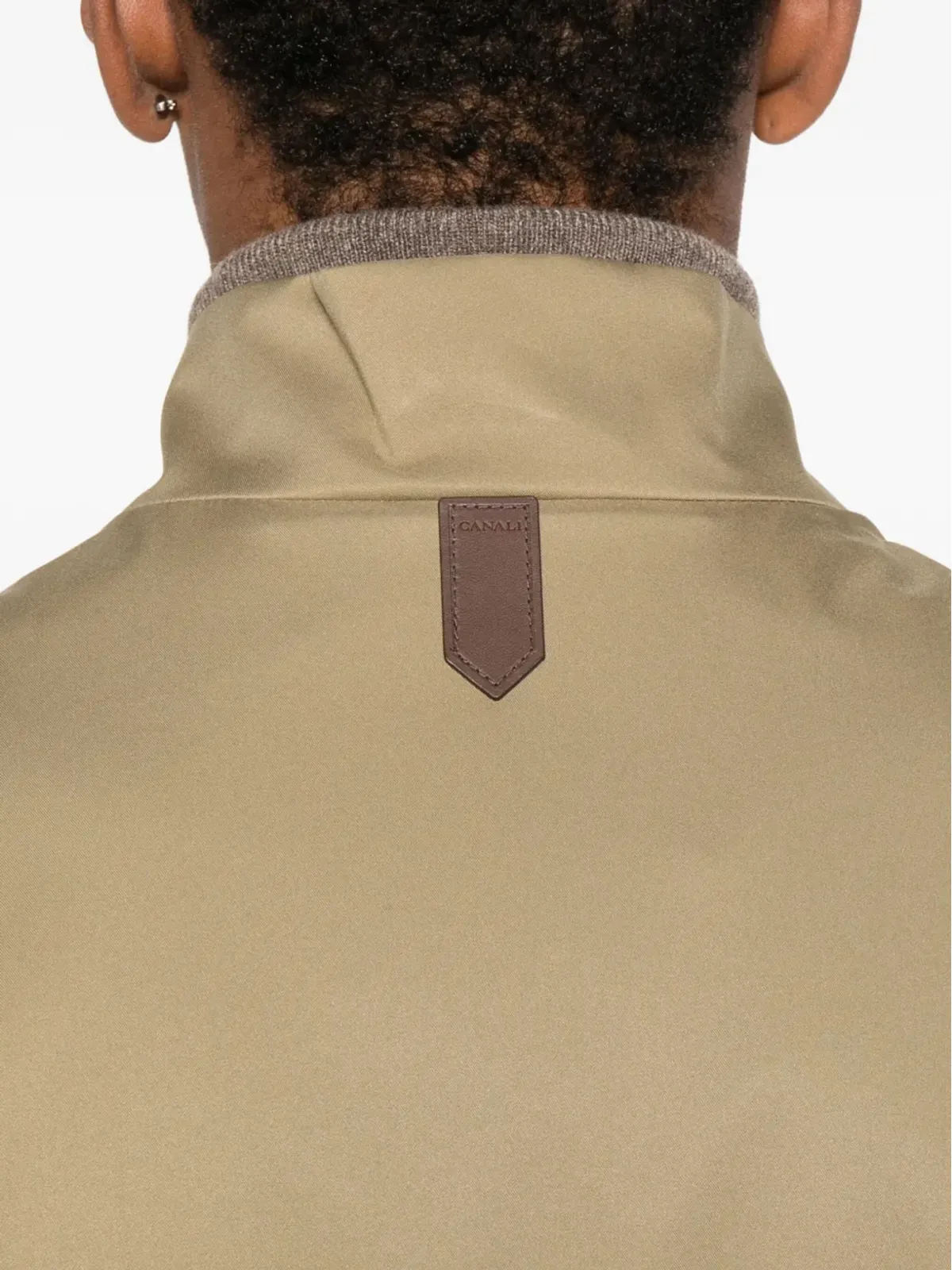 Canali ジレ（ジップファスナー付き・グリーン） - 画像5