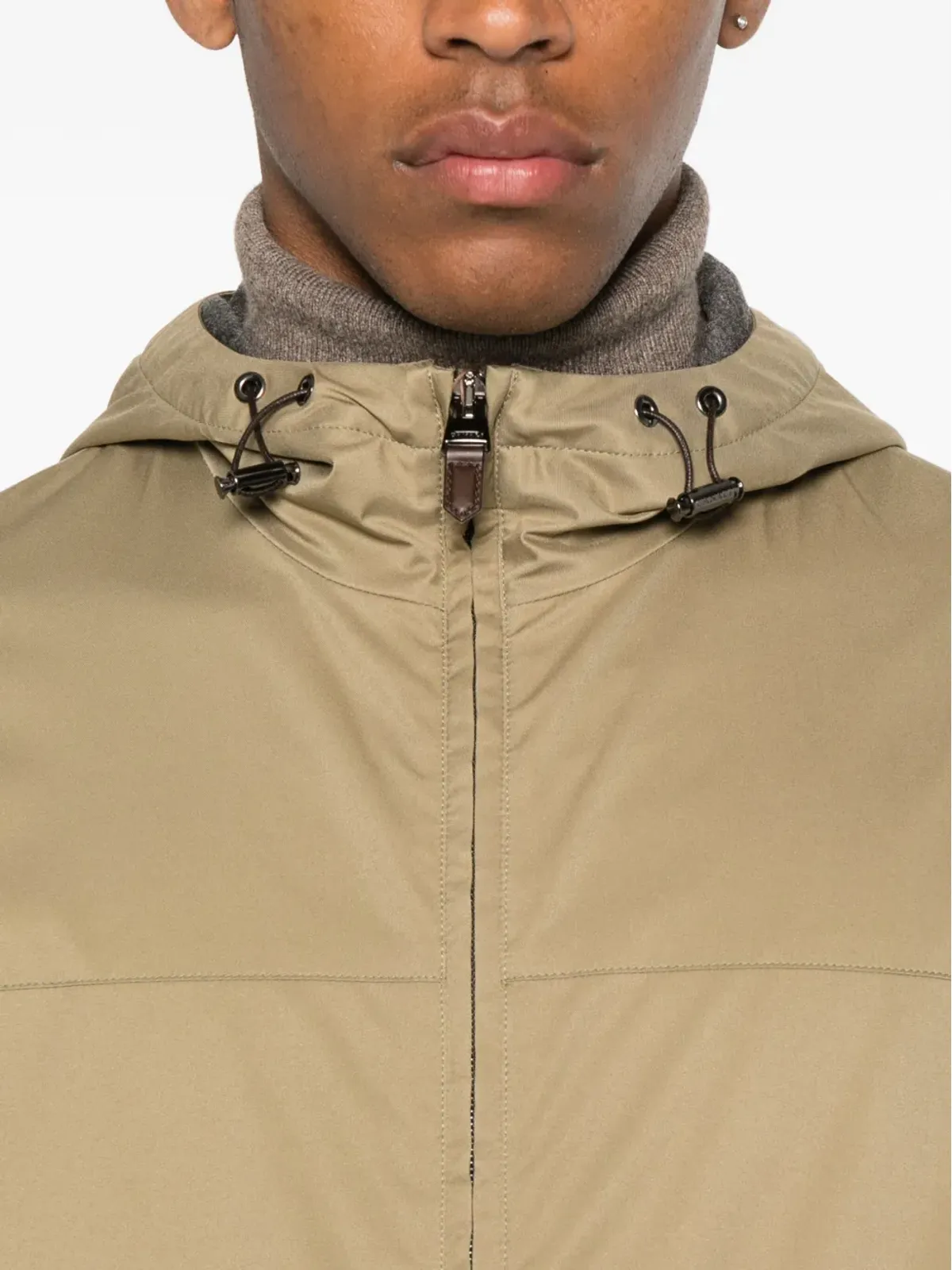 Canali ジップファスナー付きフードジャケット - 画像5