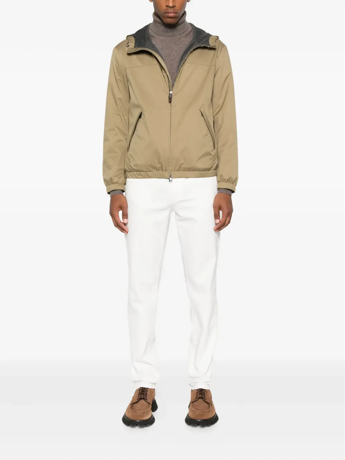 Canali ジップファスナー付きフードジャケット - 画像2