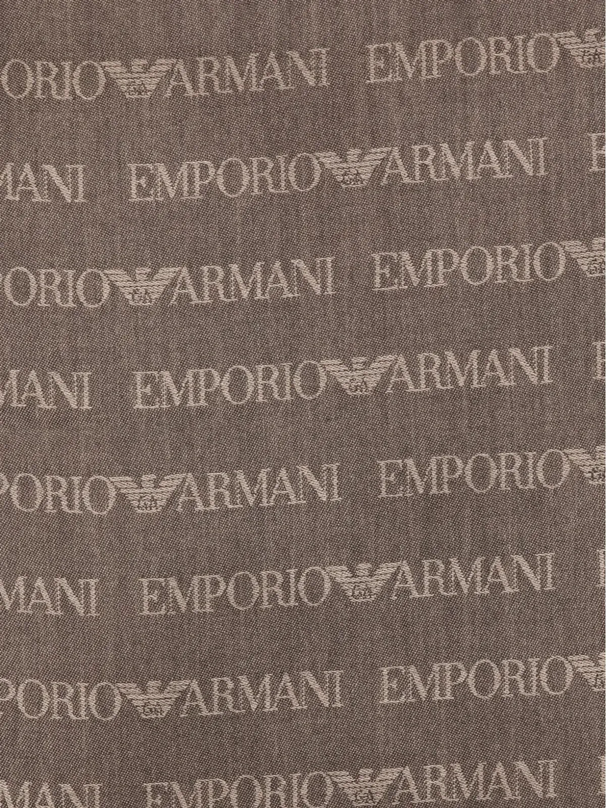 Emporio Armani ロゴ柄ウールブレンドスカーフ - 画像2