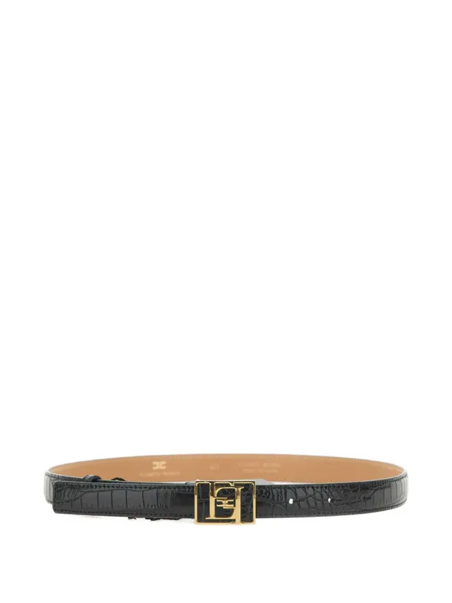 Elisabetta Franchi Elisabetta Franchi FF レザーベルト - ブラックの商品画像