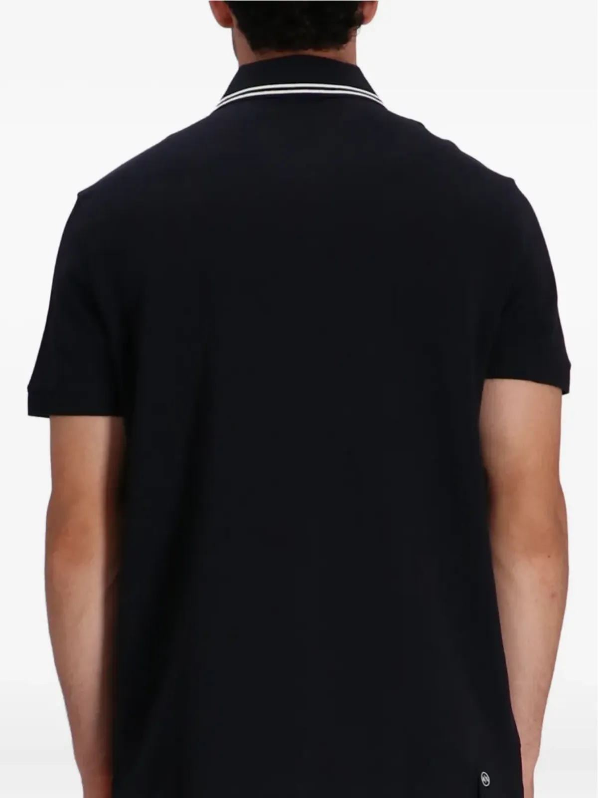 Armani Exchange ジップネック コットン ポロシャツ - 画像3