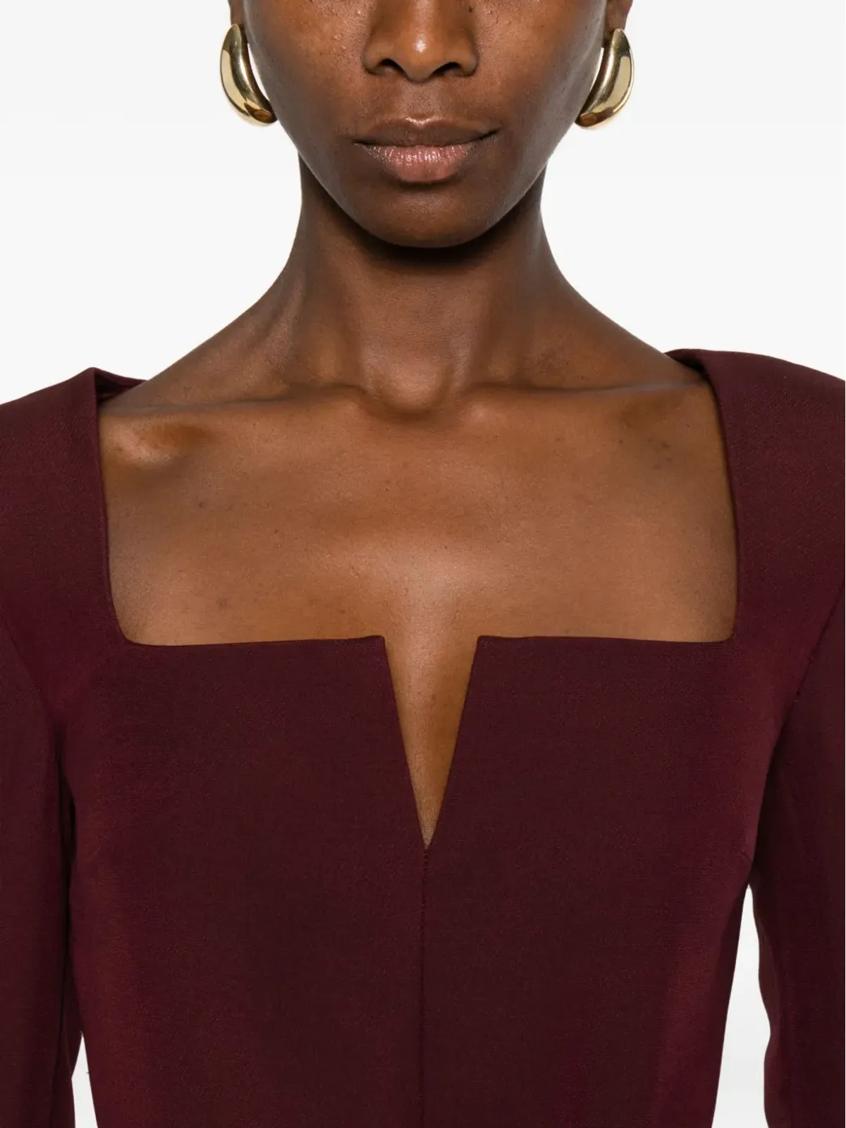 Roland Mouret スクエアネック ベルト付き ドレス - 画像5
