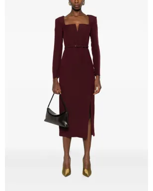Roland Mouret スクエアネック ベルト付き ドレス - サムネイル2