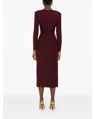 Roland Mouret スクエアネック ベルト付き ドレス - サムネイル4