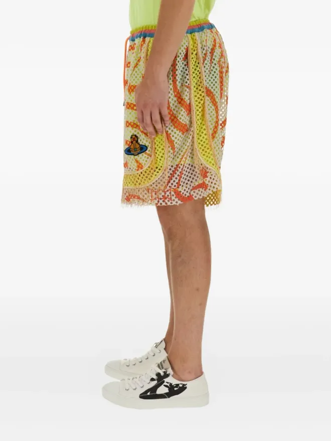 Vivienne Westwood Vivienne Westwood フリンジドメッシュショーツ - Yellowの商品画像
