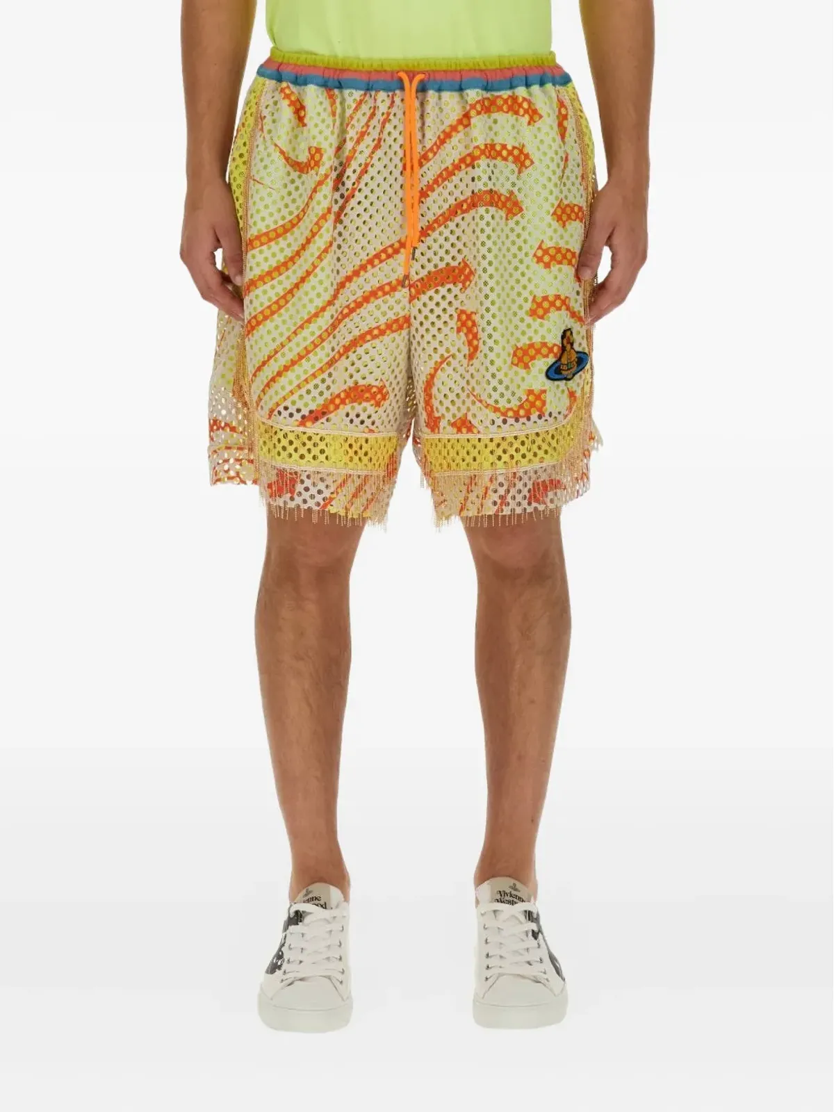 Vivienne Westwood フリンジドメッシュショーツ - Yellow - 画像3