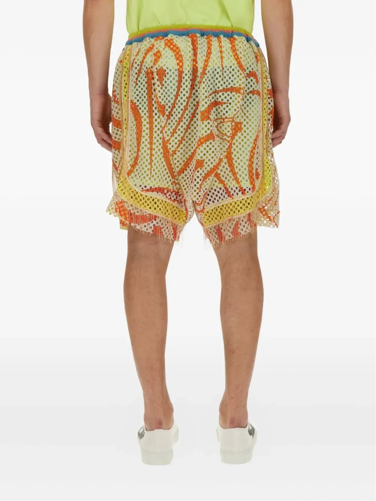 Vivienne Westwood フリンジドメッシュショーツ - Yellow - 画像4