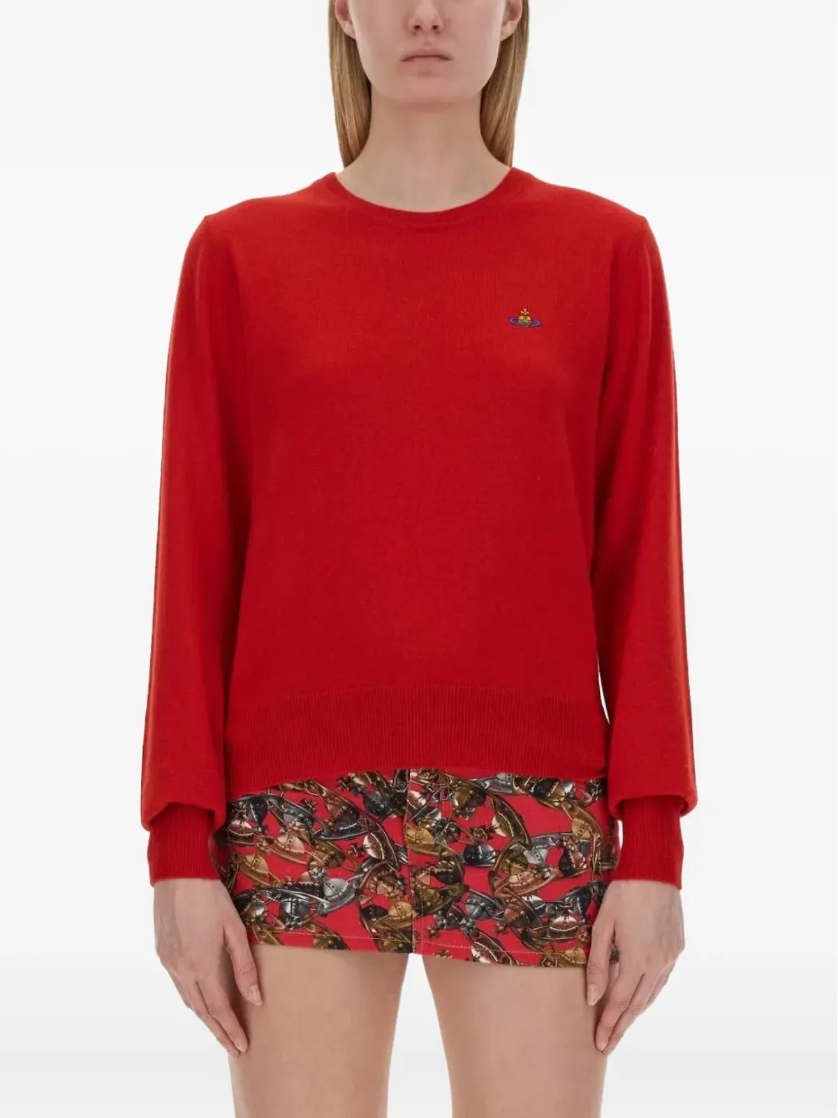 Vivienne Westwood オーブロゴセーター レッド - 画像1