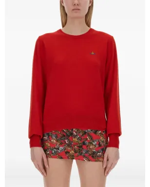 Vivienne Westwood オーブロゴセーター レッド - サムネイル1