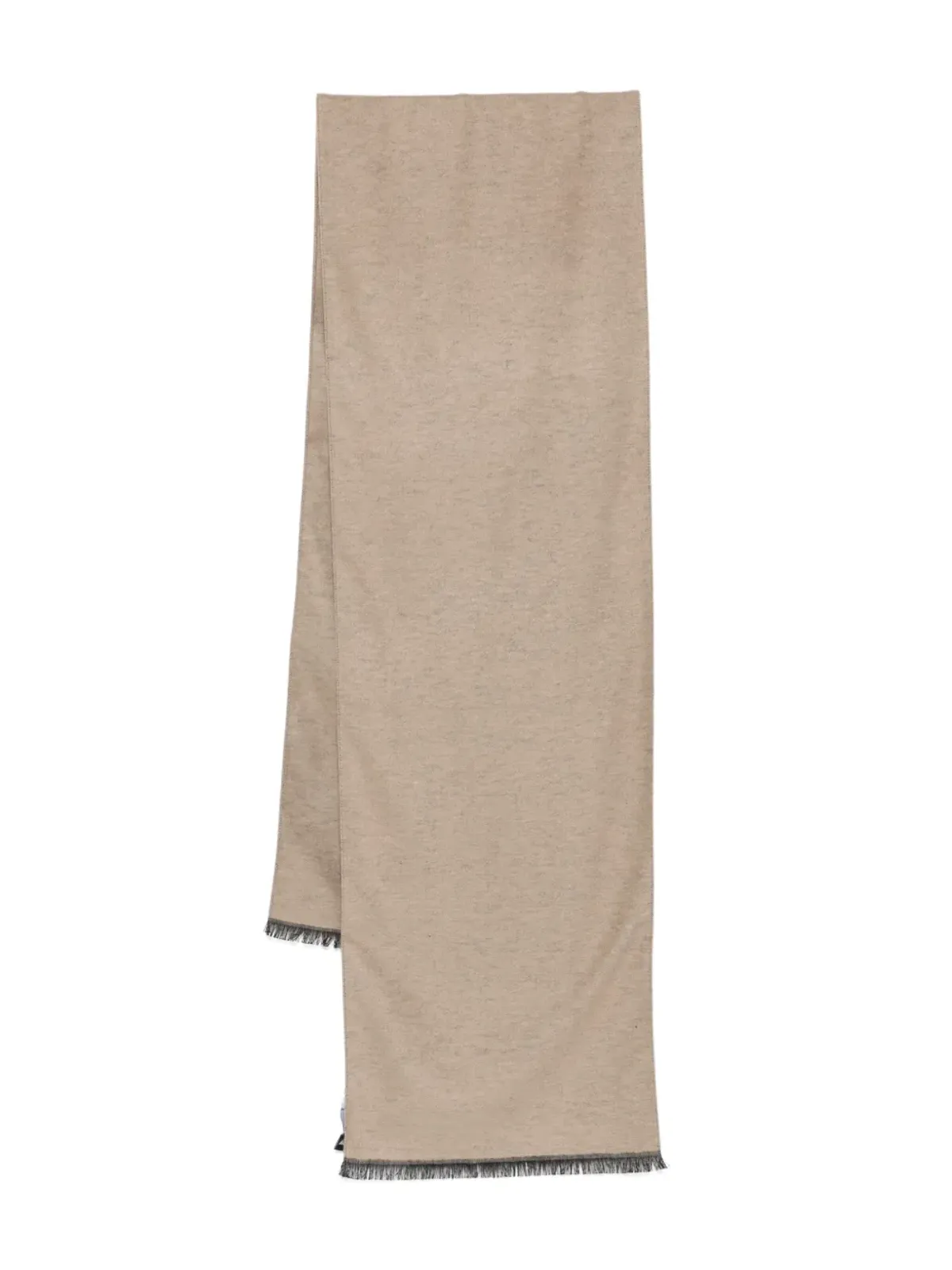 Emporio Armani フリンジ付きシルクスカーフ - Neutrals - 画像1