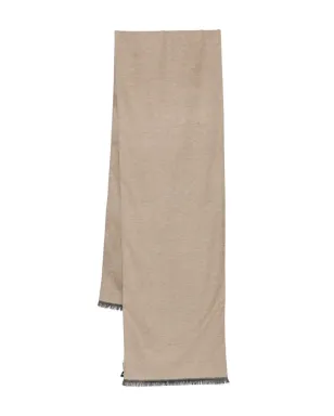 Emporio Armani フリンジ付きシルクスカーフ - Neutrals - サムネイル1