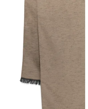 Emporio Armani フリンジ付きシルクスカーフ - Neutrals - サムネイル2